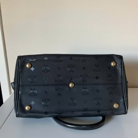MCM Visetos Black Monogram Speedy Bag - Picture 6 of 14